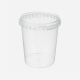 Clear Plastic Container & Lid 520Ml Tall Coffee Cup Shape
