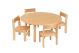 Circular Veneer Table 1000D 530H + 1 Pack Of 31Cm Stg Chairs