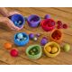 Small Felt Sorting Rainbow Bowls