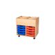 8 Tray Grey Mobile Book Trolley