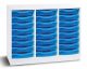 White Prem 24 Tray Unit Turquoise Trays