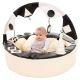Black White Crescent Ring Single Set with Activity Arch