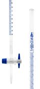 Burettes with straight bore interchangeable PTFE key stopcock, capacity 10ml, Sub. Div. 0.05ml Tolerance ± 0.03ml, class 'A', Blue Graduation-EIS-CH0240A