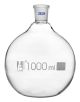Flask Boiling with joint, flat bottom, short neck, interchangeable joint 1000ml, socket size 24/29, borosilicate glass-EIS-CH0412K