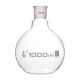 Flask Boiling with joint, flat bottom, short neck, interchangeable joint 1000ml, socket size 29/32, borosilicate glass-EIS-CH0412L