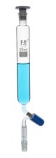 Funnel Dropping - Cylindrical, cap. 50ml, socket size 29/32, borosilicate glass, Un-graduated cylindrical with Rotaflow stopcock & interchangeable plastic stopper-EIS-CH0469M02
