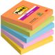 Post-it® Super Sticky Notes, Boost Colour Collection, 76 mm x 76 mm (Pack of 5)
