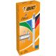 BIC® 4 Colour Ballpoint Pen Silver - 12 Pack