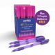 Triangular Ballpoint Pen with Rubber Grip Pink - 40 Pack
