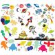 Space Display Paper Shapes Assorted Sizes - 300 Pack