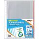 A4 Recycled Punched Pockets. Coloured edge, Pack of 25