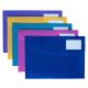 A4 Stud Wallet with Name Card Holder - Pack of 5. Assorted Colours