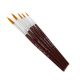 Sable Substitute Paint Brushes - 5 Pack