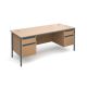 Goal Post Style Desk with 2x2 Drawer Pedestals, 1800mm(W)