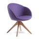 Joss Single Seater Lounge Chair - Pyramid Oak Legs