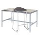 Metalliform Craft Pack: 15 PU Edge Tables & 30 WSM Skid Base Stools - 950(H) x 1500(W) x 750mm(D)