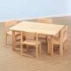 Solid Beech Rectangular Table & Chairs Seat height 26cm - (ETT-FU08045)